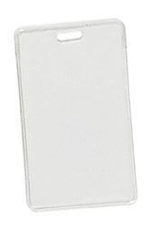 1840-5050 BRADY PEOPLE ID, VERTICAL PROXIMITY CARD, CLEAR FLEXIBLE VINYL, TOP LOAD WITH SLOT, 2.58" X 3.75", BAG OF 100, PIECED AND SOLD IN FULL BAGS ONLY